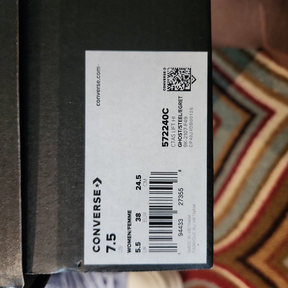 Women Size 7.5 Converse CTAS LIFT HI Sneakers - Picture 3 of 10